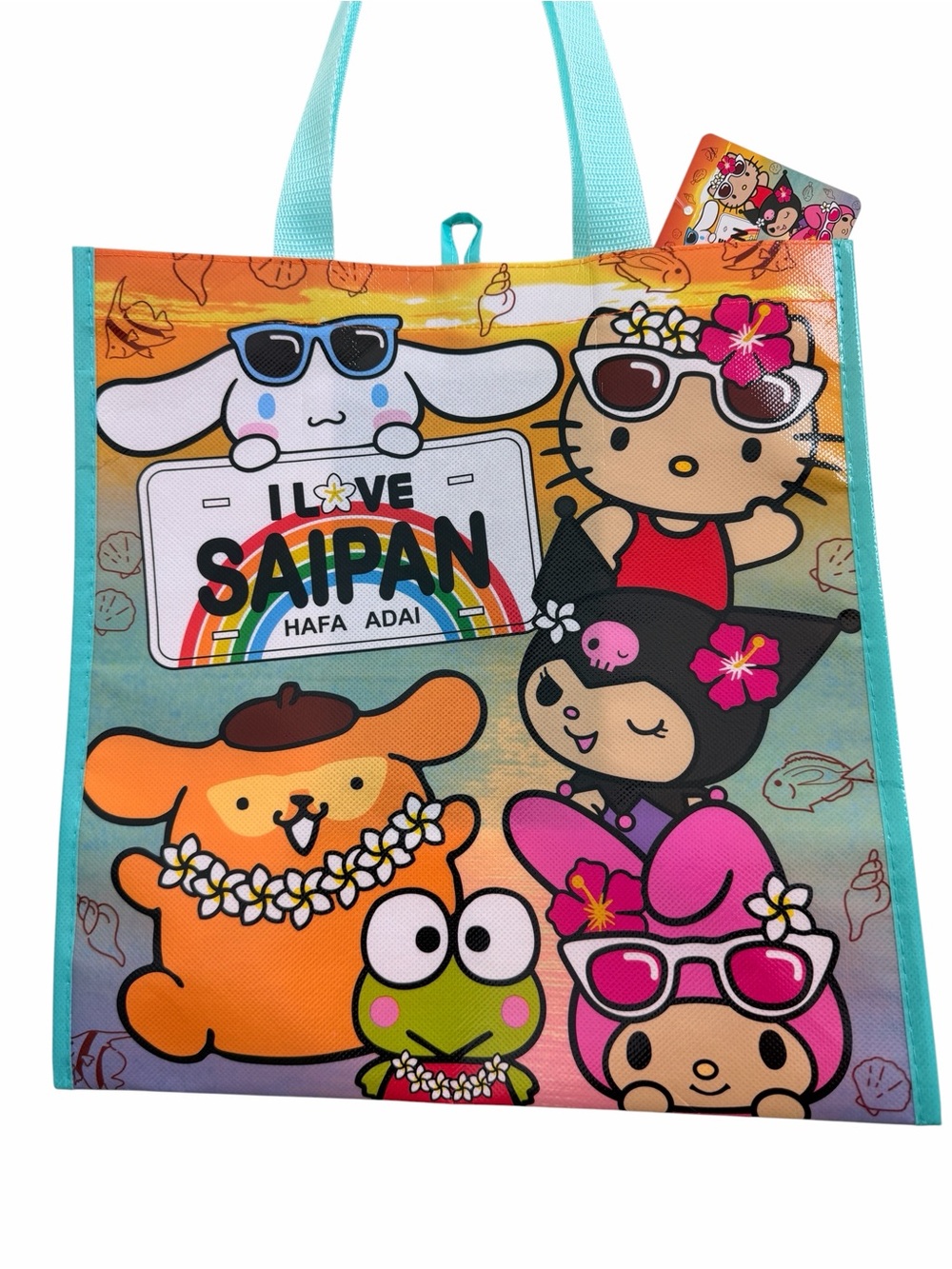 Sanrio ABC Store Saipan Exclusive Hello Kitty Kuromi Reusable Tote Bag NWT - Picture 2 of 4